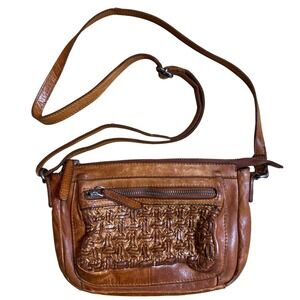 Valenca Holland Woven Leather Crossbody‎ Bag Retail: $225 Designer